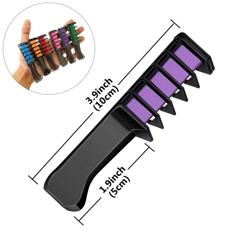 MSDADA Hair Chalk - New Hair Chalk Comb Temporary Bright Washable Hair Color Dye for Girls Kids with Hair Extensions Clips - Birthday Party Christmas Gifts Toys for Girls Kids Age 6-8-10-12 Years Old - Image 3